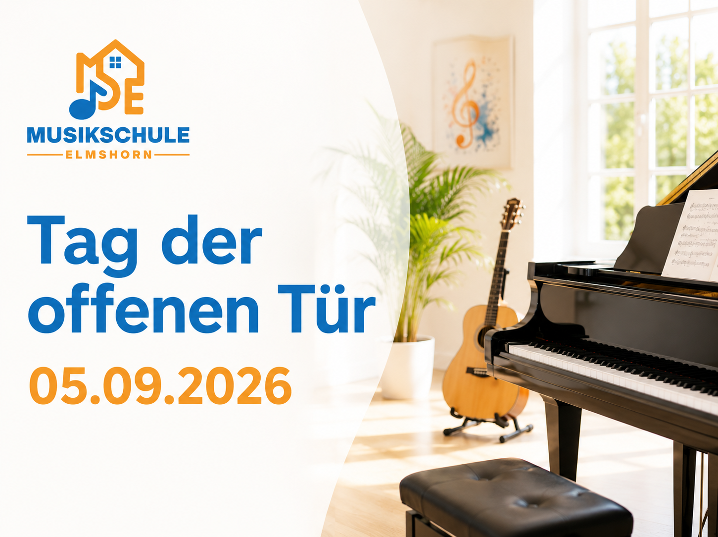 Tag der offenen Tür 2026 – Elmshorner Musikschule Tag der offenen Tür der Elmshorner Musikschule am 5. September 2026