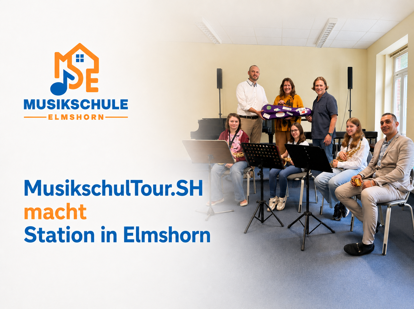 MusikschulTour.SH macht Station in Elmshorn MusikschulTour.SH zu Gast in der Musikschule Elmshorn mit Beate Raudies, Michael Leeske, Walter Klement und jungen Saxophonistinnen